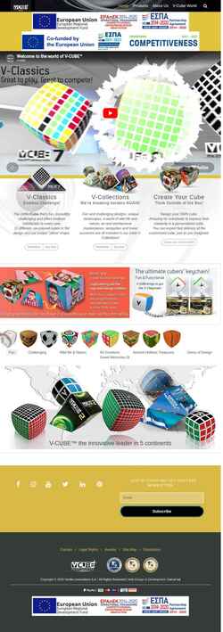 Captura de pantalla www.v-cubes.com