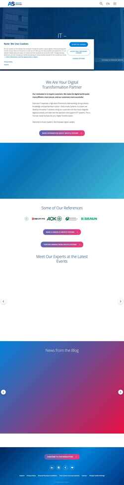 Screenshot www.arvato-systems.com