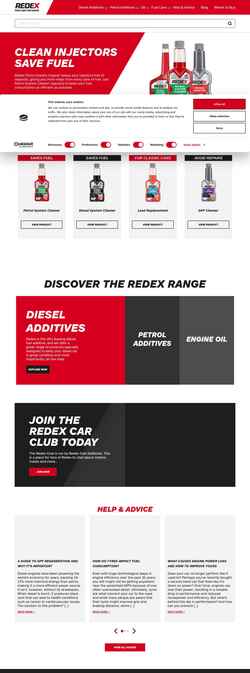 Screenshot www.redexadditives.com
