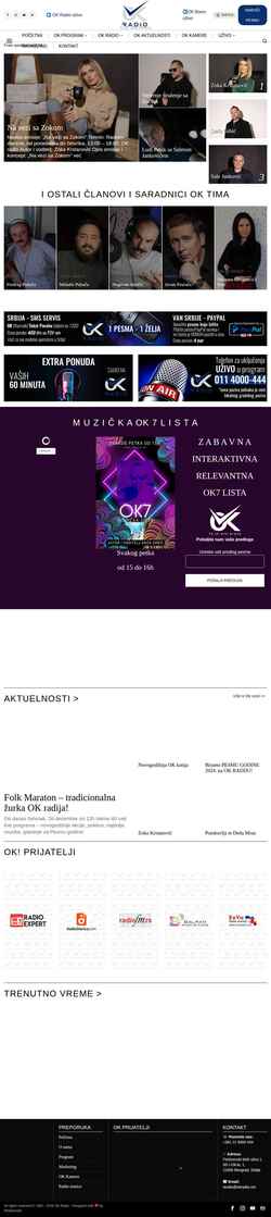 Screenshot www.okradio.net
