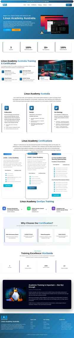Ekrānuzņēmums www.linuxacademy.org