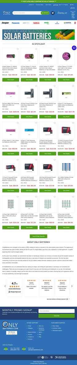 Skærmbillede onlybatteries.com