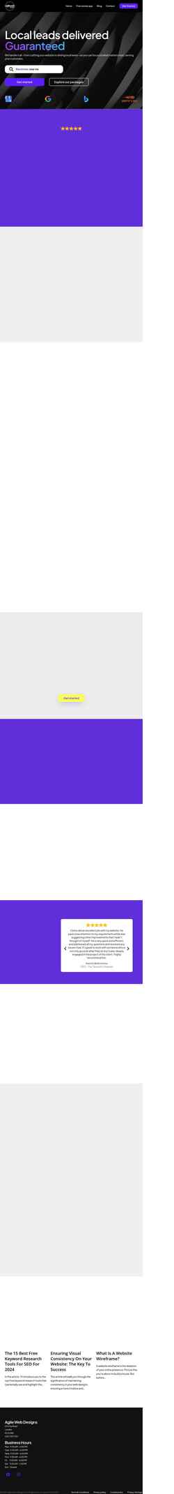 Screenshot agilewebdesigns.co.uk