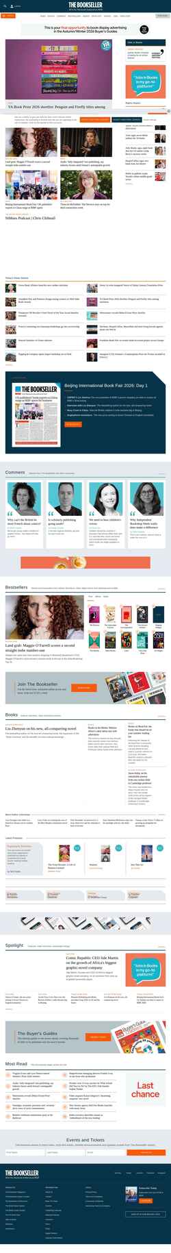 Snímek obrazovky www.thebookseller.com