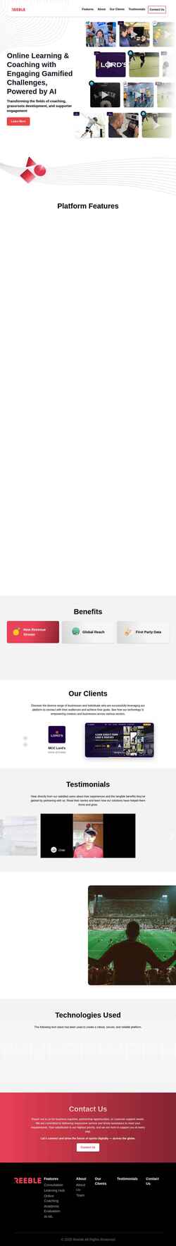 Screenshot reeble.io