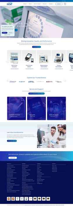 Στιγμιότυπο οθόνης www.novabiomedical.com