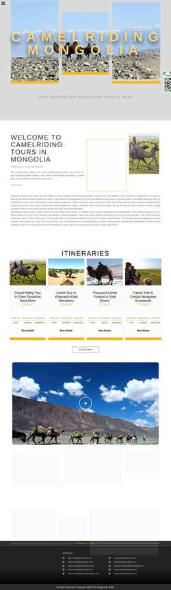 Screenshot www.camelridingmongolia.com