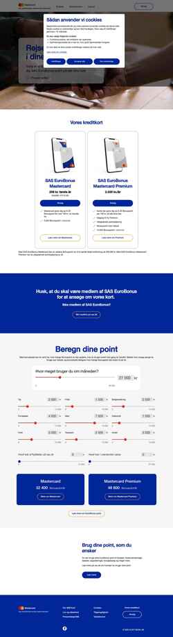 Screenshot saseurobonusmastercard.dk