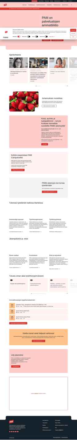 Скриншот www.pam.fi