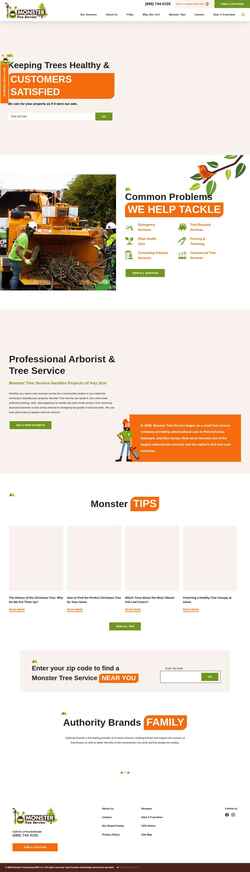 Екранна снимка www.monstertreeservice.com