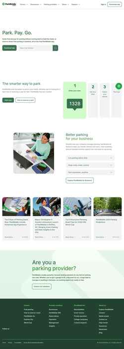 Captura de pantalla parkmobile.io