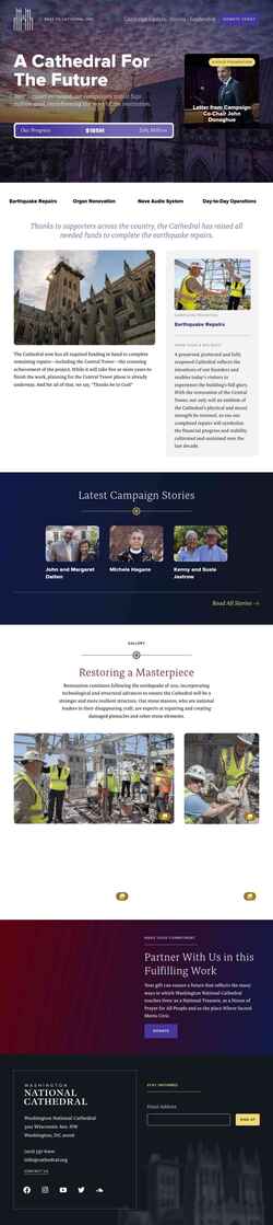 Screenshot campaign.cathedral.org