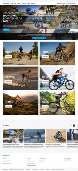 Στιγμιότυπο οθόνης bike.shimano.com