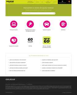 Captura de pantalla www.goldcarhelp.com