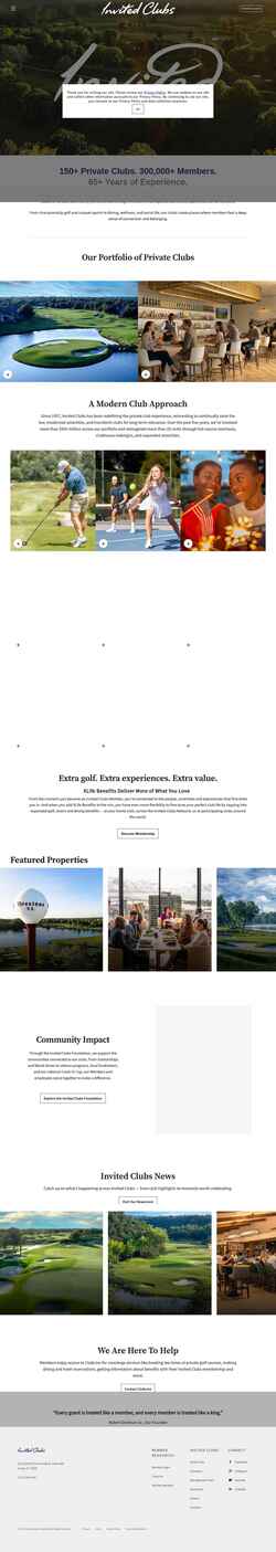 Captura de pantalla www.invitedclubs.com
