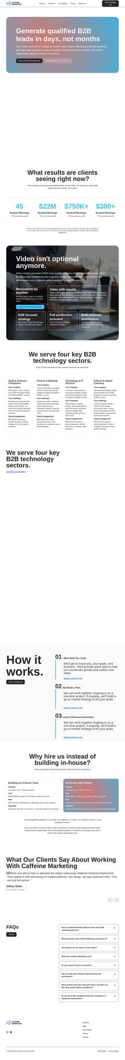 Screenshot www.caffeinemarketing.com