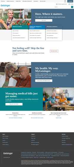 Screenshot www.geisinger.org