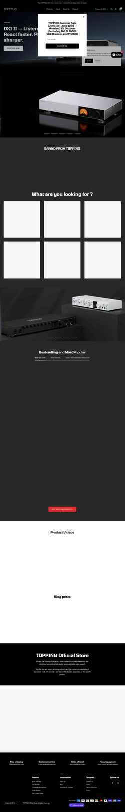 Screenshot www.topping.store