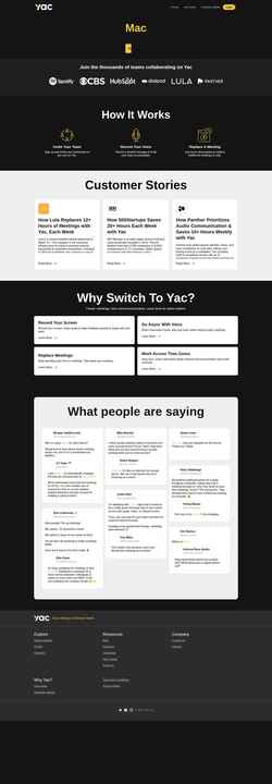 Screenshot yac.com
