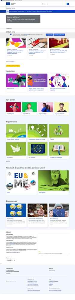 Skærmbillede learning-corner.learning.europa.eu