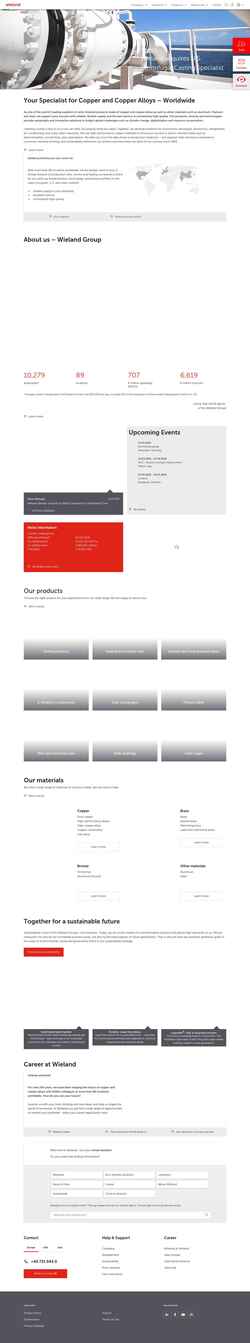 Screenshot www.wieland.com
