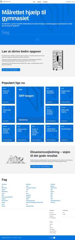 Snimka zaslona www.studienet.dk