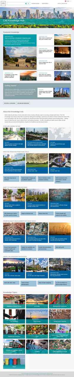 Screenshot www.c40knowledgehub.org