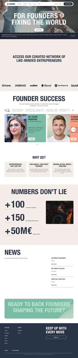 Screenshot www.betterventures.io