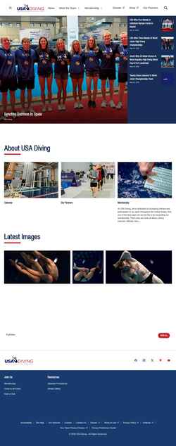 Στιγμιότυπο οθόνης www.usadiving.org