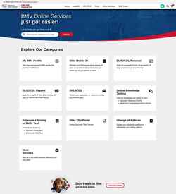 Captura de pantalla bmvonline.dps.ohio.gov