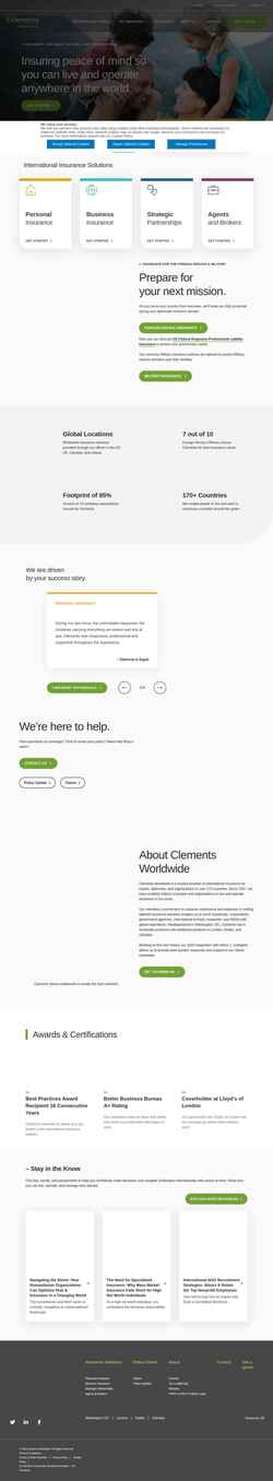 Screenshot www.clements.com