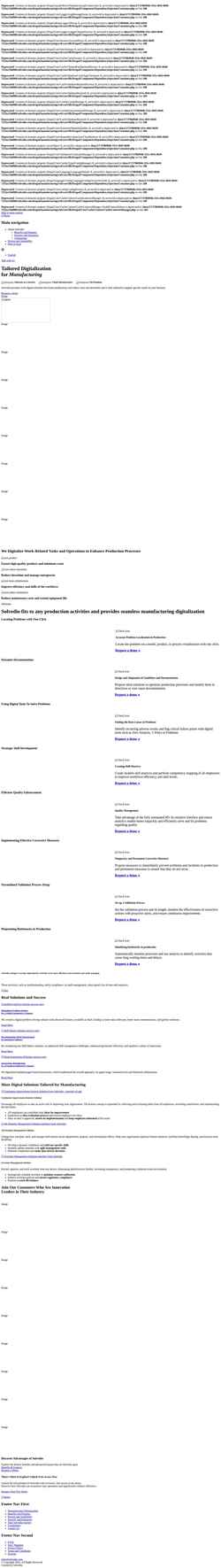 Screenshot manufacturing.solvedio.com