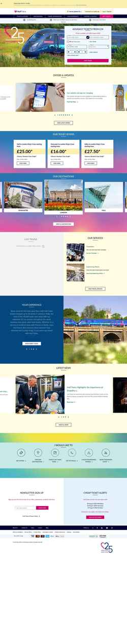 Captura de pantalla www.hulltrains.co.uk