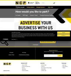 Screenshot www.ncp.co.uk