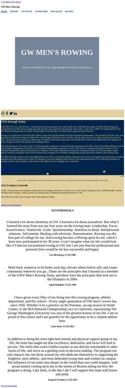 Screenshot www.gwmensrowing.com