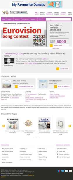 Screenshot hebrewsongs.com