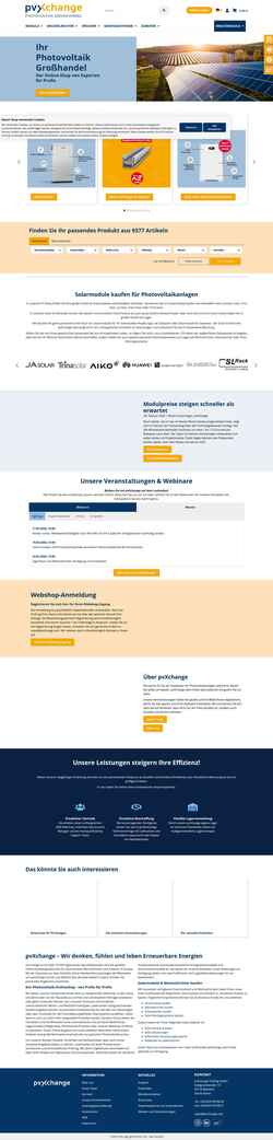 Zrzut ekranu www.pvxchange.com
