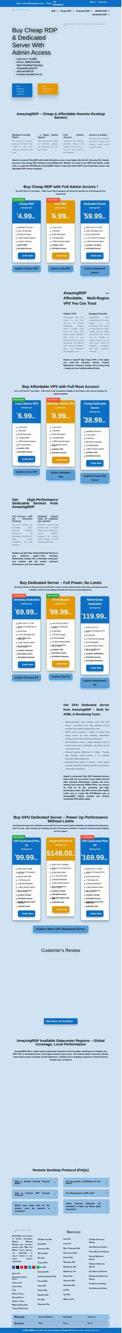 Screenshot amazingrdp.com