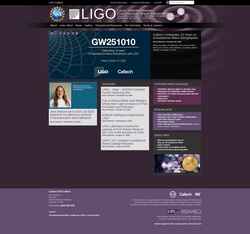 Zrzut ekranu www.ligo.caltech.edu
