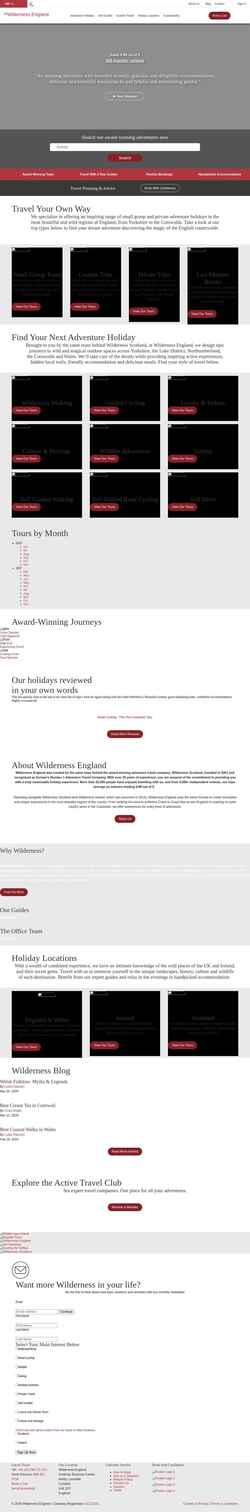 Skærmbillede wildernessengland.com