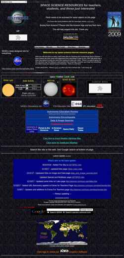 Skærmbillede astrosci.scimuze.com