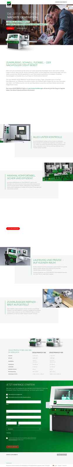 Screenshot profimat.weinig.com