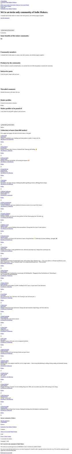 Screenshot indiemaker.space