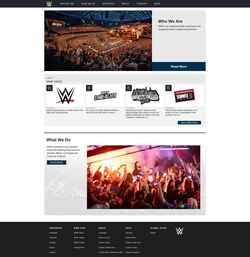 Snímka obrazovky corporate.wwe.com