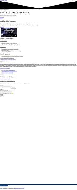 Screenshot onlinedrumlessen.nl