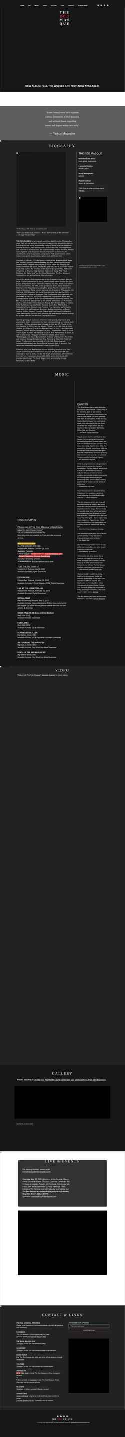Screenshot www.theredmasque.com