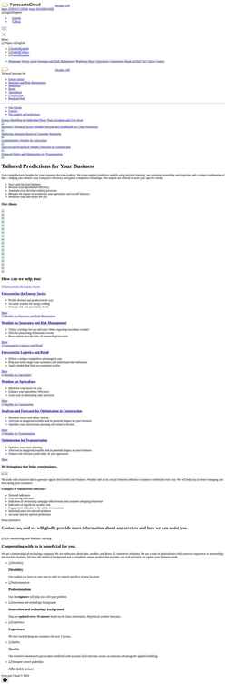 Screenshot www.forecasts.cloud