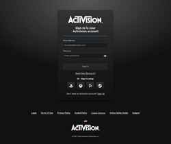 Скриншот profile.activision.com