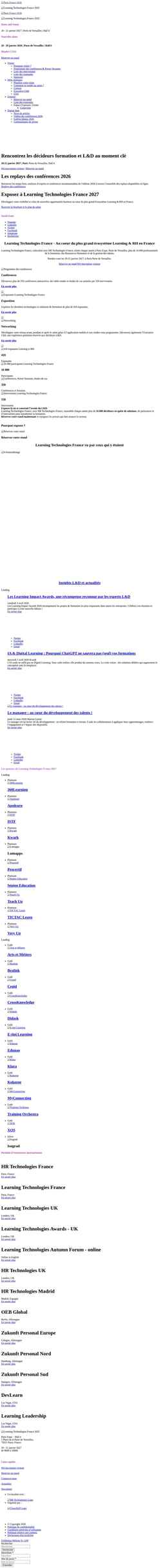 Zrzut ekranu www.learningtechnologiesfrance.com