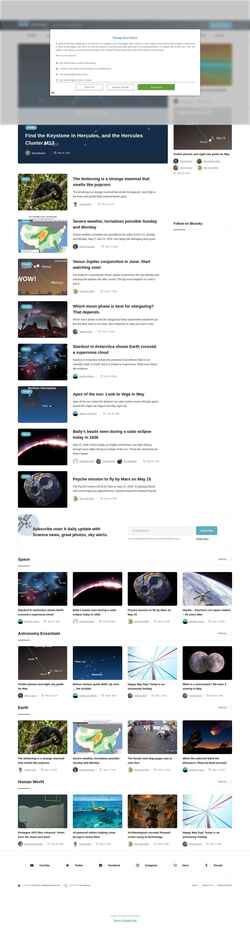 Captura de tela earthsky.org